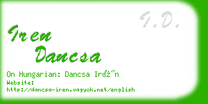 iren dancsa business card